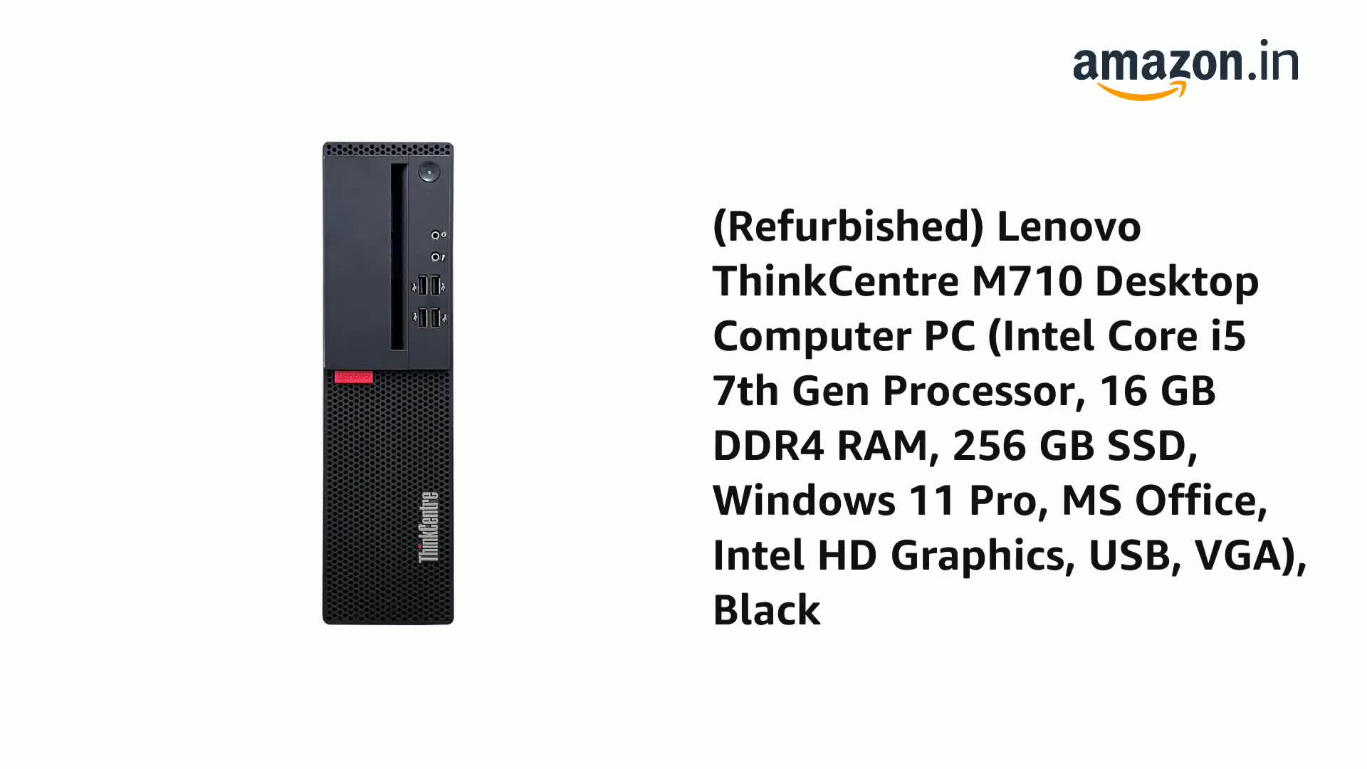 Lenovo M710Q Pro 第7世代 i5 /16GB/512GB Desktop LENOVO Think Centre M710/Intel Core I5/ 6TH Gen/ 8GB