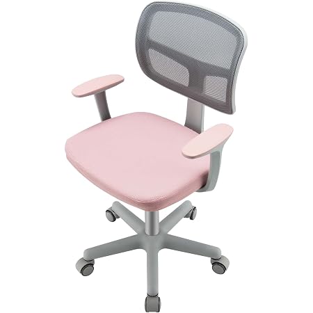 Chaise De Bureau Ergonomique Pour Enfant à Partir De 6 Ans - Réglable En Hauteur, Pivotante, Avec Accoudoirs Et Roues - Rose, Capacité 100 Kg