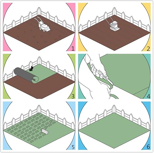 Miniatura 6 de Cestavie Alfombra de césped artificial, 8 x 10 pies, para interiores y exteriores, alfombra de césped artificial para perros, mascotas, césped