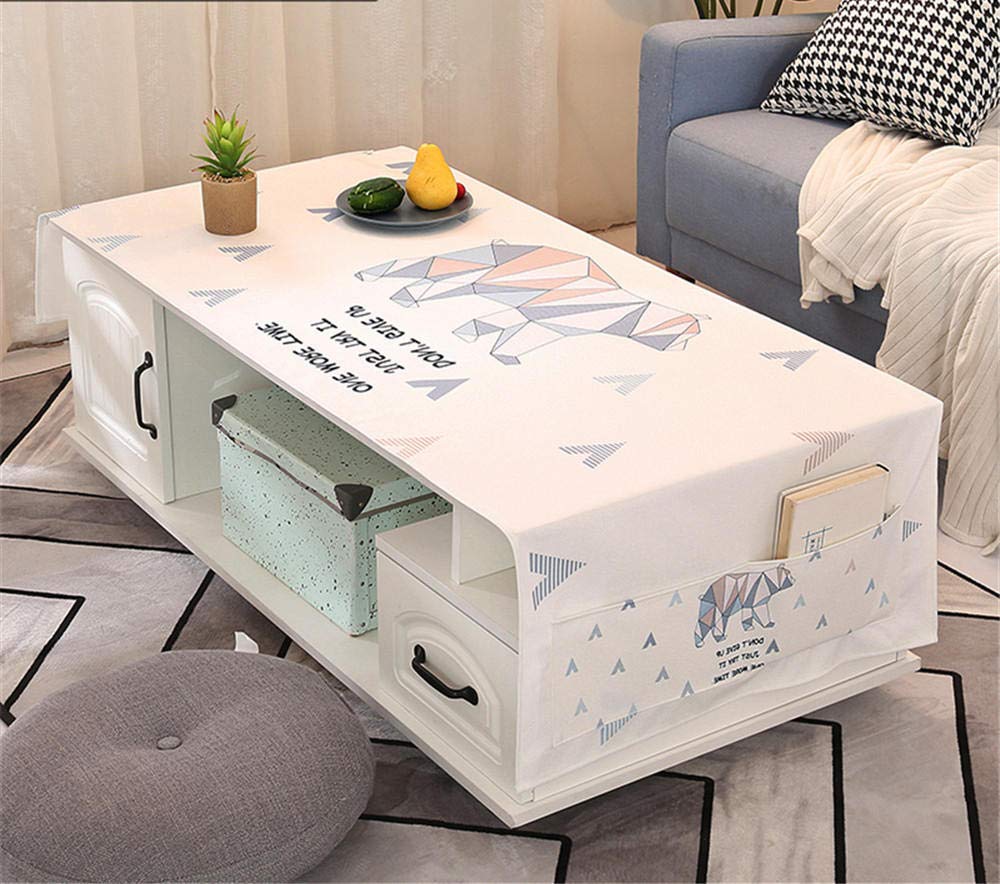 LHXDZC Tablecloth,Table Cover,Tea table mat table mat waterproof disposable anti-scalding fabric living room tea table cloth-L_80X190CM