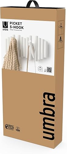 Vista 27 de Umbra Picket - Gancho en riel para entradas, 15 pulgadas de ancho x 6.5 pulgadas de alto x 1.75 pulgadas de profundidad, negro