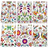Breling - Juego de 6 toallas de cocina mexicanas Dia De Los Muertos, decoración de baño con temática mexicana,...