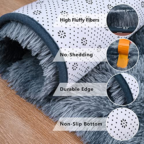 Jocovieh Super Soft Shaggy Rugs Fluffy Carpets, 4X6 Feet Indoor Modern Plush Area Rugs For Living Room Bedroom Kids Boys Girls Room Dorm, Durable Non-Slip Shag Rug For Nursery, Tie-Dyed Blue Grey #TOP3
