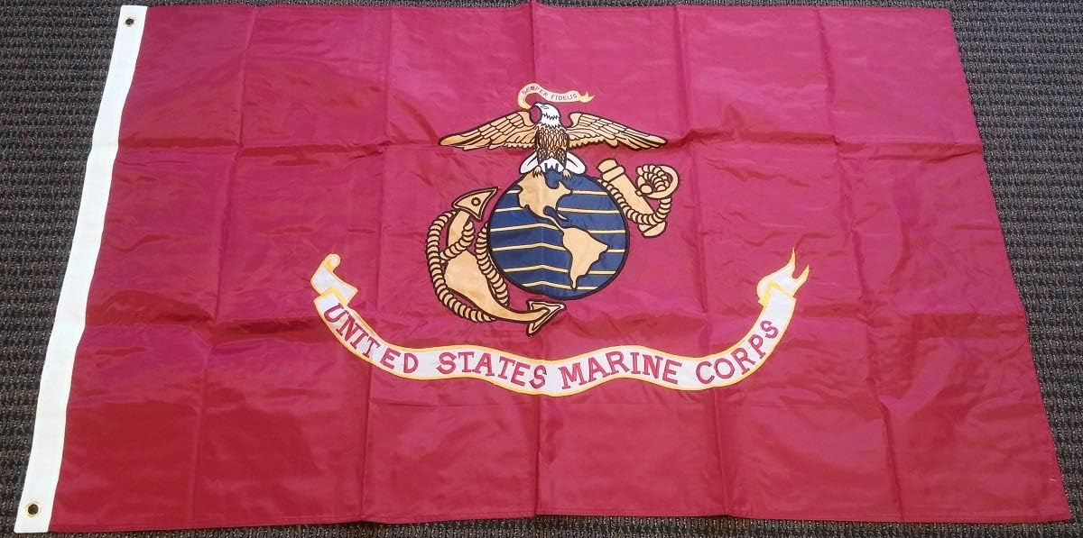 Heavy Embroidered Usmc Us Marines Flag 3x5