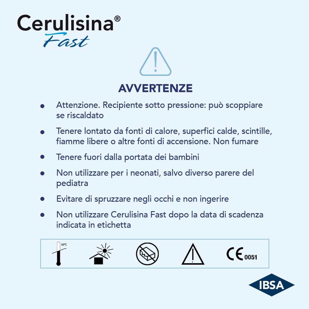 IBSA Cerulisina Fast | Spray Auricolare Con Getto Nebulizzato. Acqua Di Mare Isotonica Per La Pulizia Dell'orecchio Di Adulti e Bambini