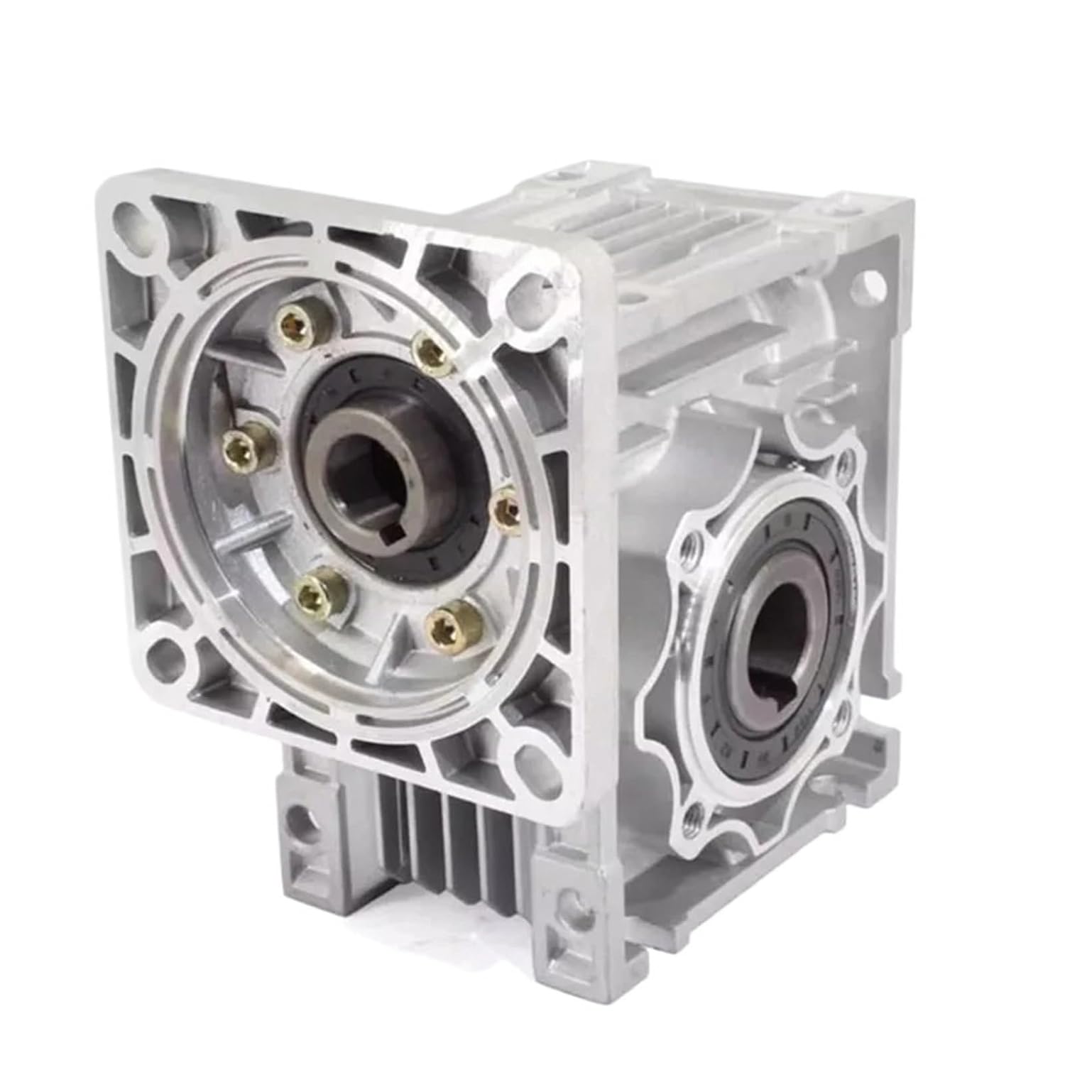 1pcs NMRV050 Gearbox Worm Gear Reducer Ratio 5 to 100: 1 for NEMA34 Steppermotor,80st Servo Motor,6RK AC Motor(for NEMA42 Motor,Ratio 10)