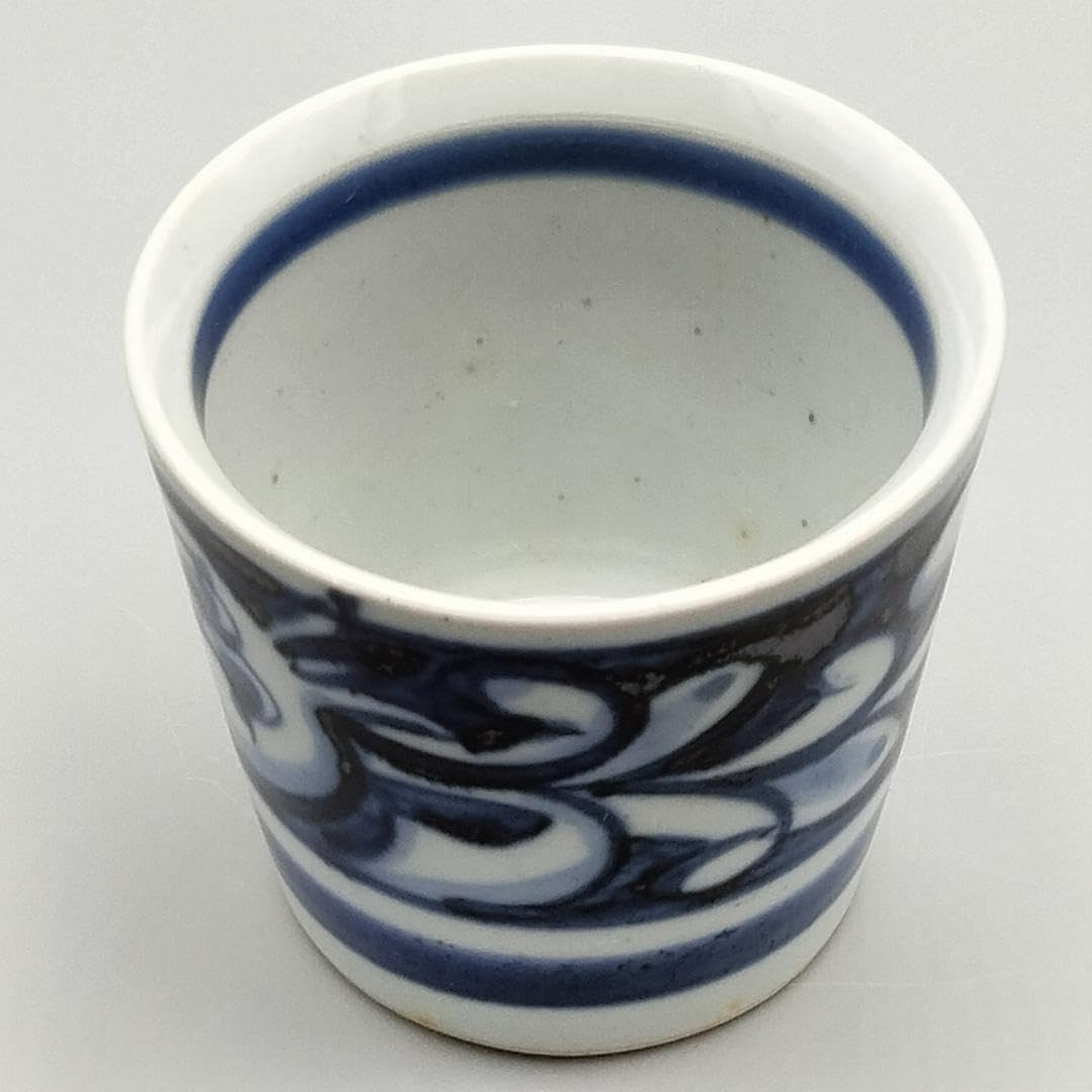 痴陶人作 染付 石榴(ザクロ)繋文 蕎麦猪口　　５個セット 痴陶人作 染付 石榴ザクロ繋文 蕎麦猪口 【公式通販】