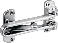 Trava de segurança Defender Security U 10308 para portas simples, comprimento de 5,4 cm, zinco fundido com acabamento em níquel acetinado