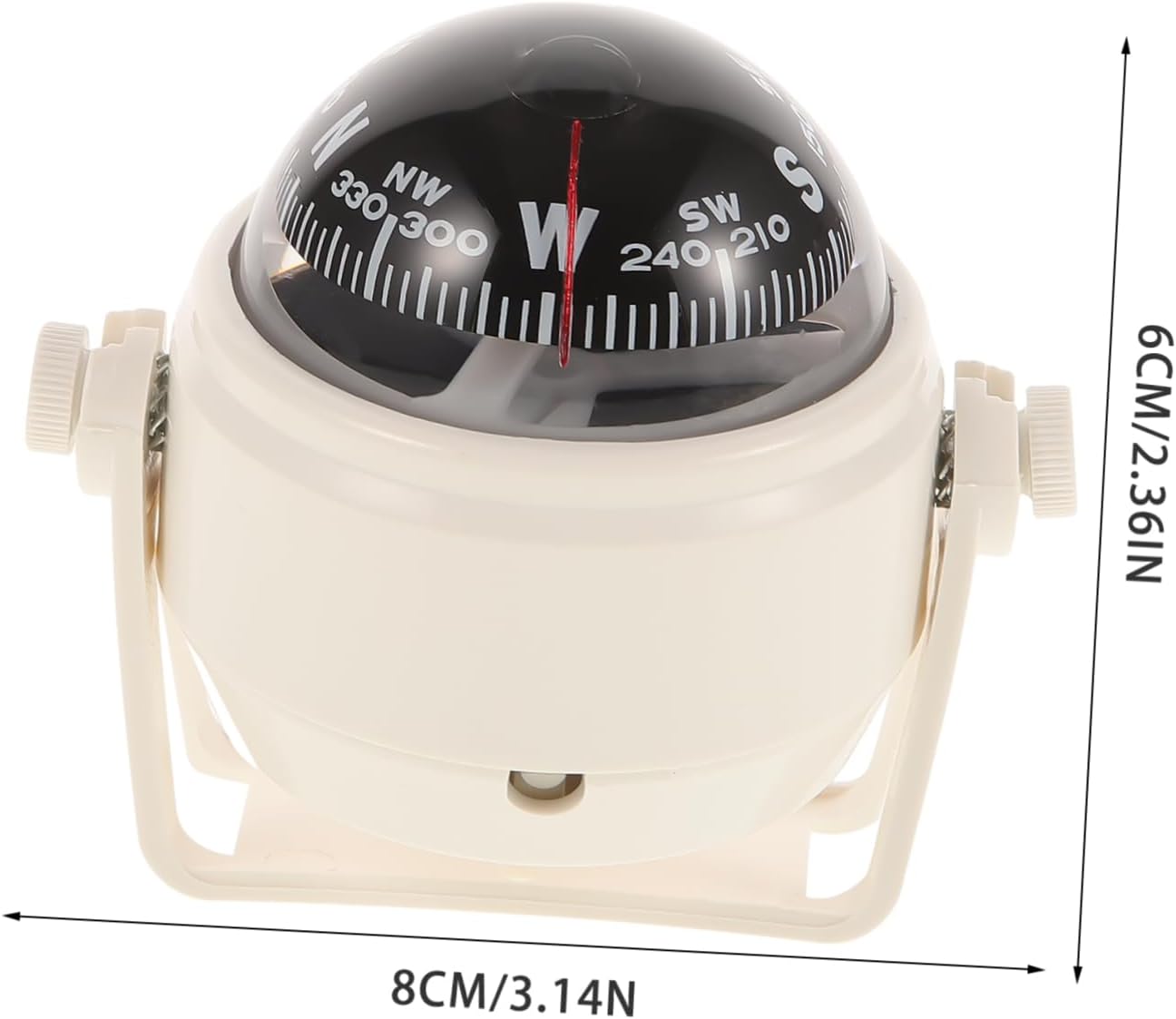 Sosoport Car Compass Dashboard Boat Compass for Car Boat Dash Mount Direction Pointing Guide Ball