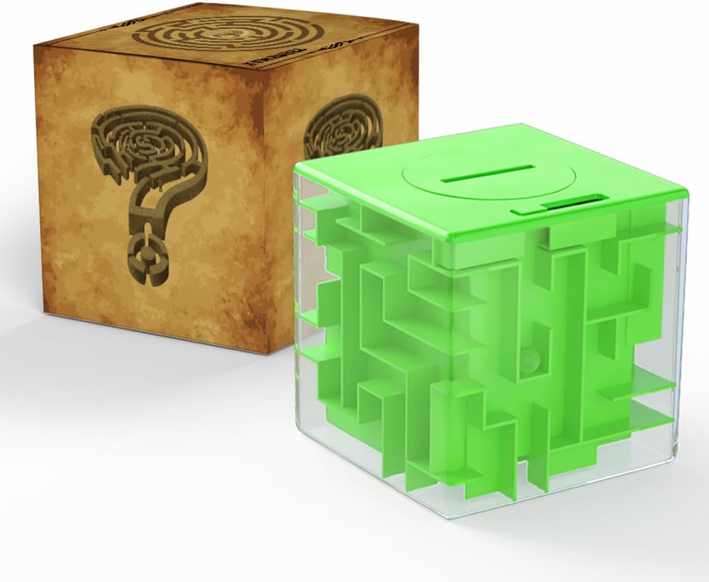 Acekid Money Maze Puzzle Box, Great Money Gift Holder Box, Fun Maze Puzzle Games for Kids and Adults
