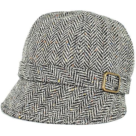 Mucros Weavers Ladies Flapper Hat Gray Herringbone Cover