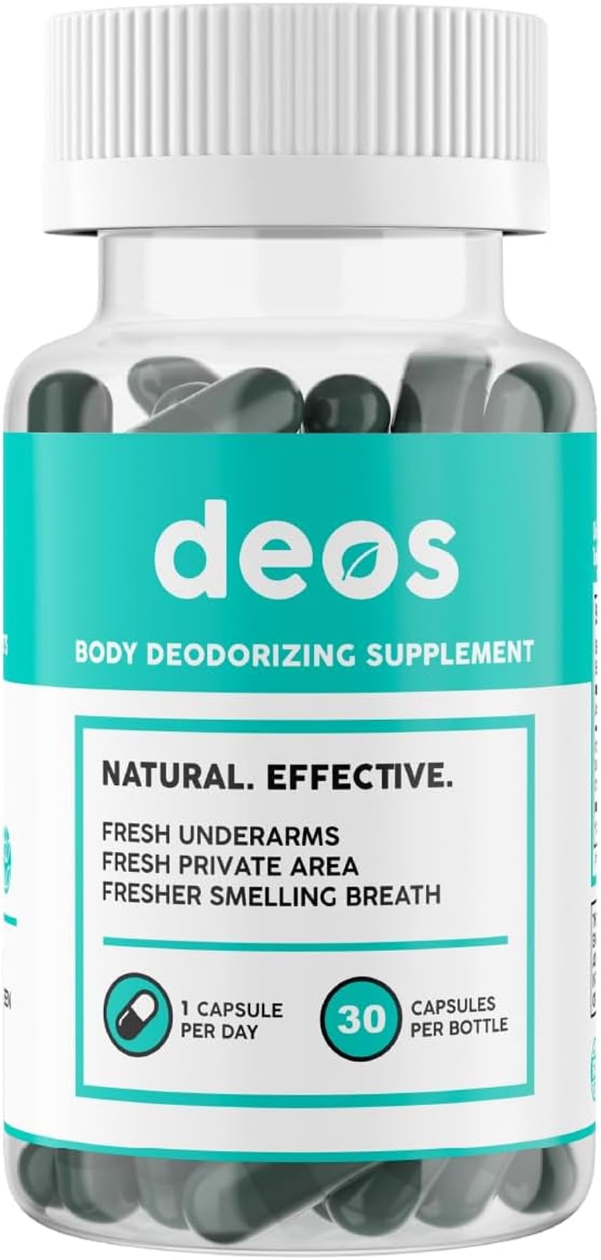 DEOS® Internal Deodorant Supplement [Natural Odor Control] Capsules 30 Pcs — Amazon image 8