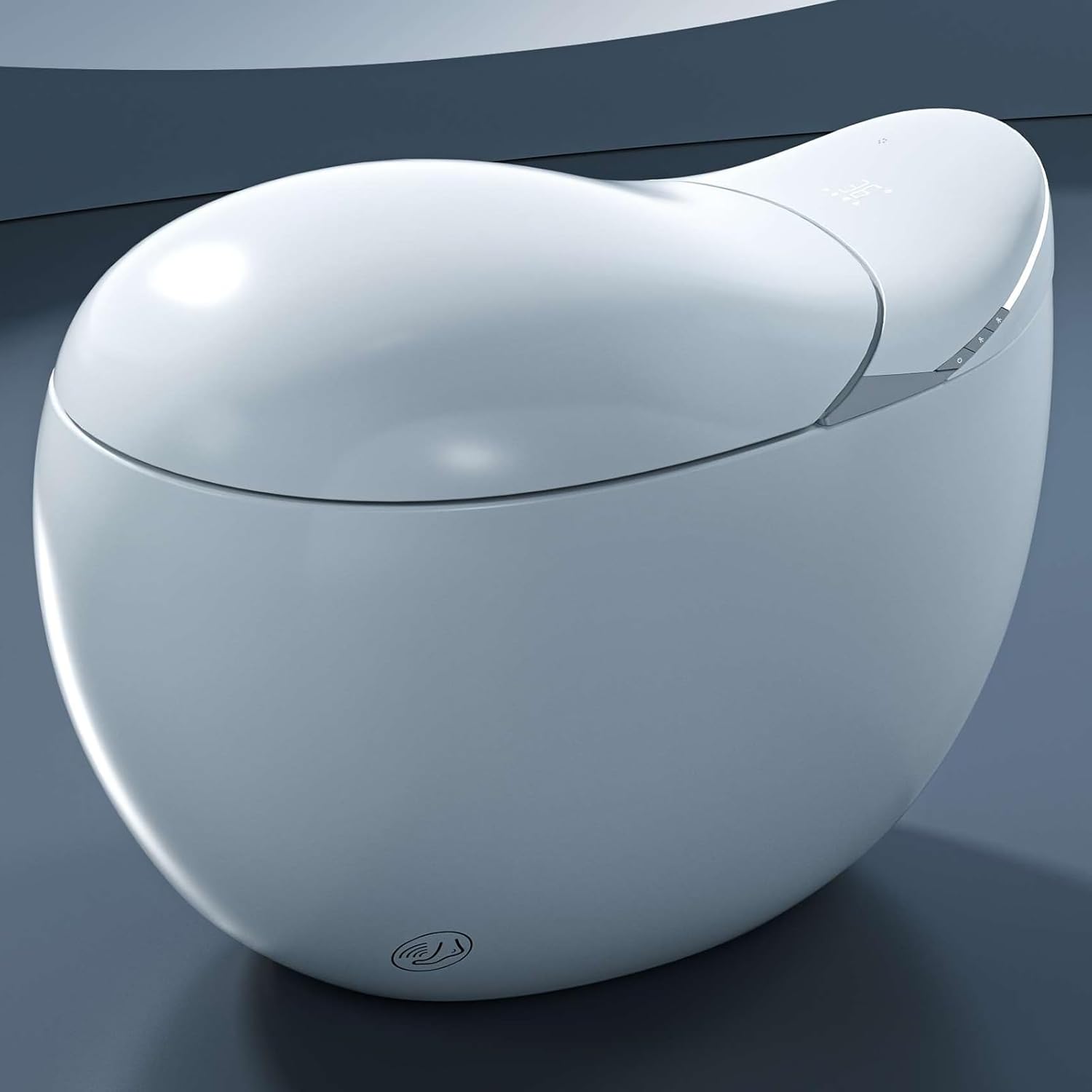 Modern Smart Toilet, Innovative Goldfish - Shaped Design with Auto Open/Close Lid, Heated Seat, Bidet Function, Warm Air Dry, Foam Shield, Auto Deodorization, Night Light, Remote Control