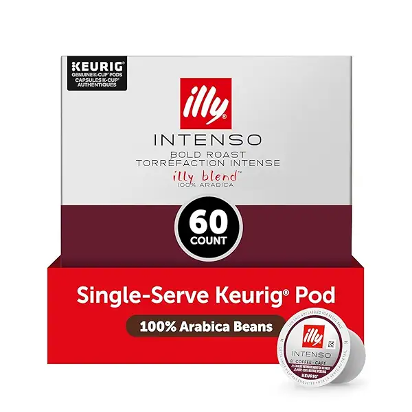 illy Coffee K Cup, Pods for Keurig Machines, Intenso Dark Roast, 100% Arabica, Premium Italian Coffee, 10 Count, 6 Pack 1