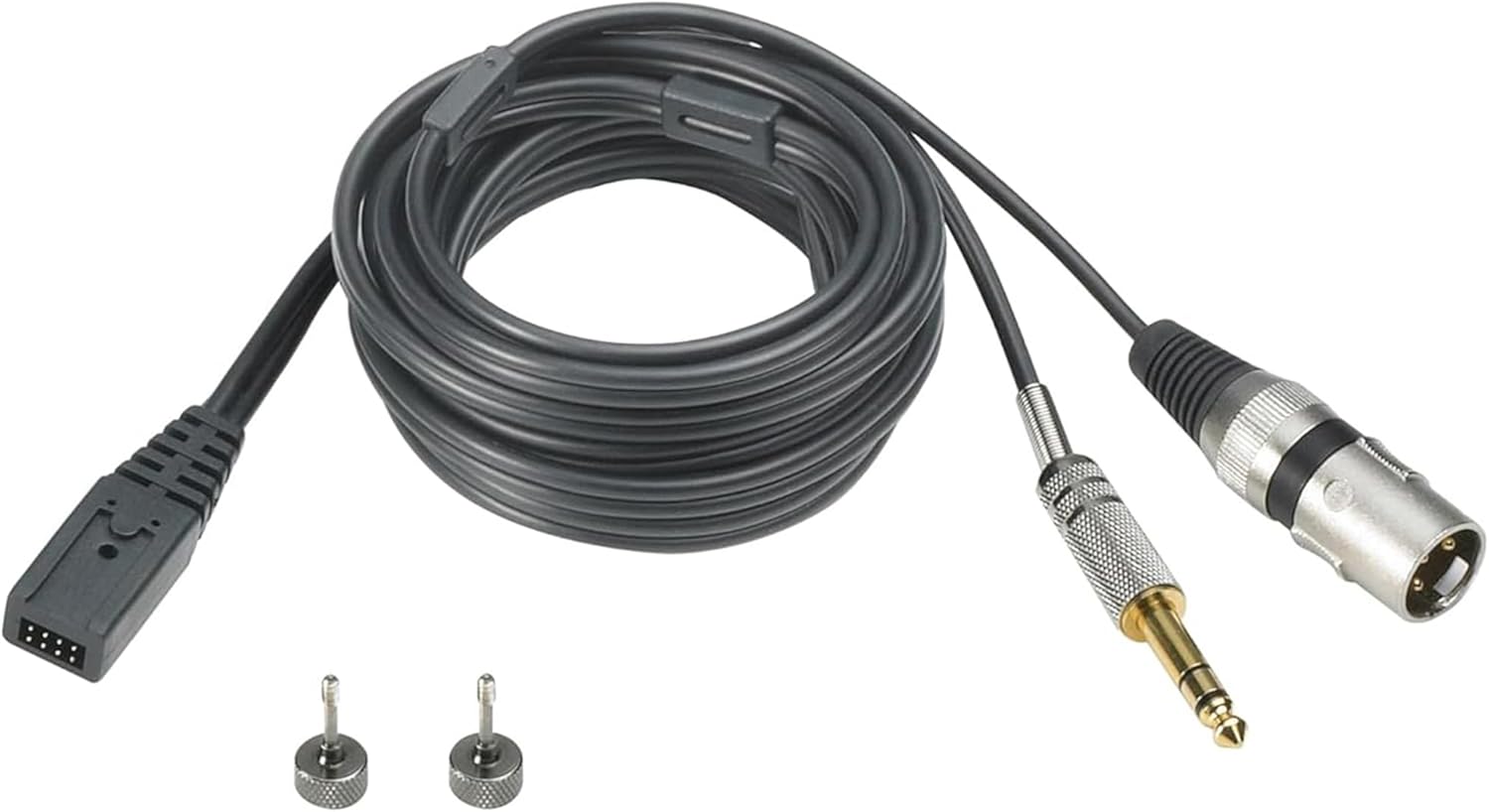 Audio-Technica BPHS1 Broadcast Stereo Headset - Black Bundle with Case, Stand, XLR Cable, and Austin Bazaar Polishing Cloth