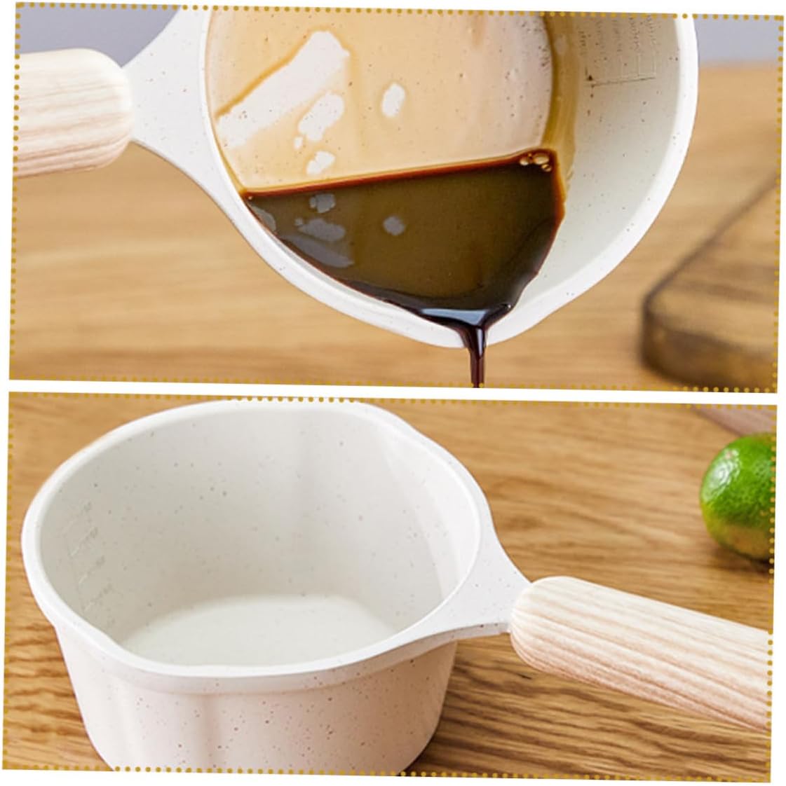 Xmas Butter Melting Pot Aluminum Alloy Small Sauce Pan, 250ml