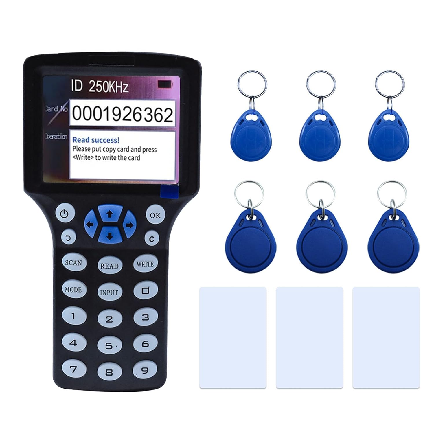 300CD RFID Reader Writer Black (RFID Copier Multi-Frequency RFID Writer RFID Card Reader Smart Card Decoder with Free Software and USB for Access Control Home Security)