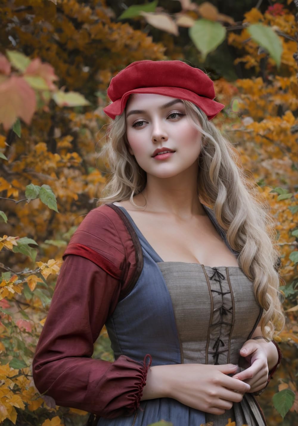 PROCOS Renaissance Tudor Flat Beret Hats for Women French Beret Hats Painter Cap Classic Medieval Costume Men - Image 6