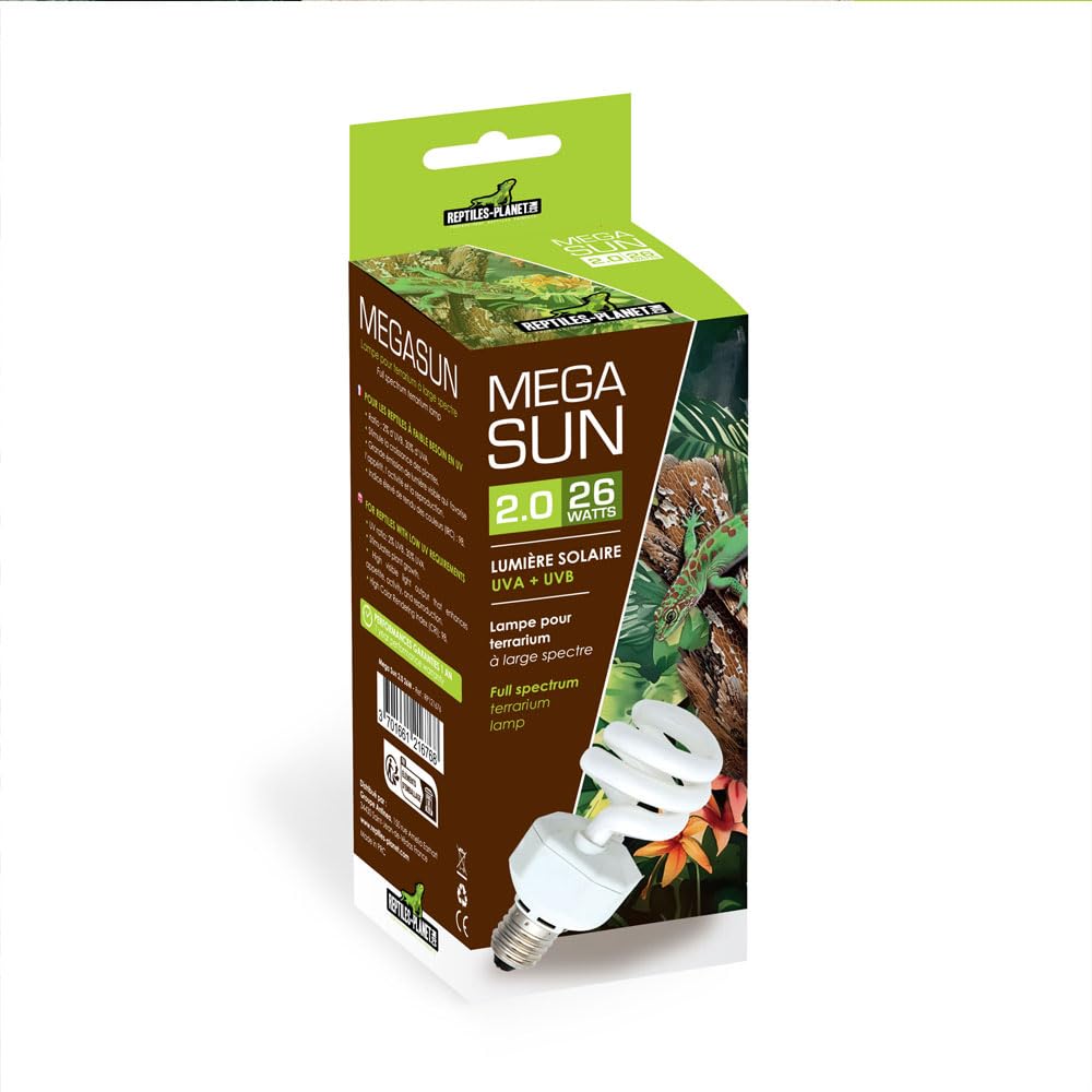 Reptiles Planet - MegaSun UVB 2.0 - UVA UVB Bulb - 26 W