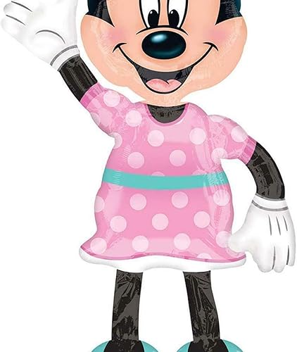 Miniatura 4 de Anagram 34331 Minnie Airwalkers 10116417 - Globo de fiesta de Mylar de papel de aluminio, 54 pulgadas, multicolor, paquete de 1,10116417