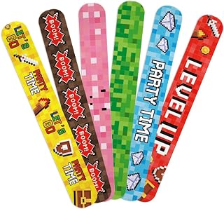 Pixel Party Favor Slap Bracelets 24 PCS Goodie Bag Stuffers Exchanging Gifts Classroom Prizes