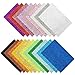 David accessories Shiny Superfine Glitter Faux Leather Sheets Solid Color Synthetic Leather Fabric 20 Pcs 7.7 x 12.9 (20 x 33cm) Canvas Back Assorted Colors for DIY Earrings Hair Bows Making