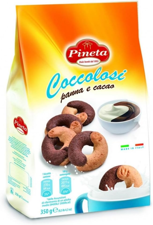 Biscotti - Frollini Con Panna E Cacao (Coccolosi) 4 pack of 350gr