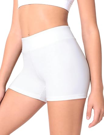 JOCMIC Girls Athletic Shorts Kids Dance High Waisted Yoga Short for Bike Gym Volleyball Running
