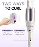3 in 1 Automatic Curling Iron, Hair Curlers with 3 Curling Barrels (1" - 1.25" - 1.5"), Rotating Curling Iron with 3 Temp, 2-Way Rotation, 10S Fast Heating, Anti-Scald, Dual Voltage, White