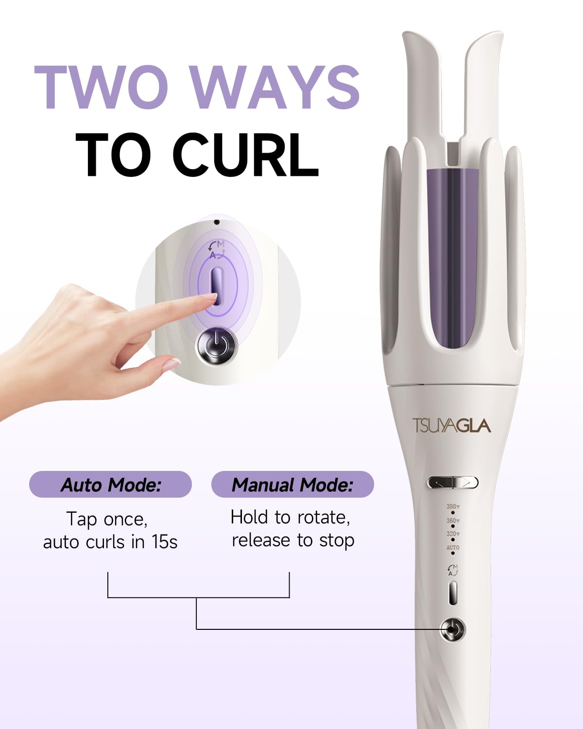 3-in-1 Automatic Curling Iron with Ceramic Barrels