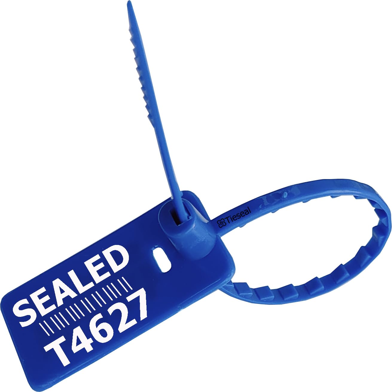 TIESEAL Container Seal Tag Plastic Security Seals One Time Lock OTL Small Size | Plastic Grip Seal Pull Tight Courier Bag Seal | Ecommerce Seal Security Tag 9 Inches | 100 Seals | Blue Color |-image-46