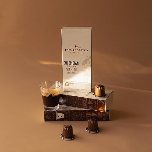 Miniatura 3 de Fresh Roasted Coffee para Nespresso OriginalLine, Supremo colombiano de origen único, mediano, 10 cápsulas de aluminio