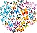 MYBF 84Stk 3D Schmetterlinge deko Wanddeko Schmetterlinge Wandtattoo Wand Dekorationen Fenster Wandkunst für Wohnzimmer Schlafzimmer Kinderzimmer Party Büro Zuhause Dekoration