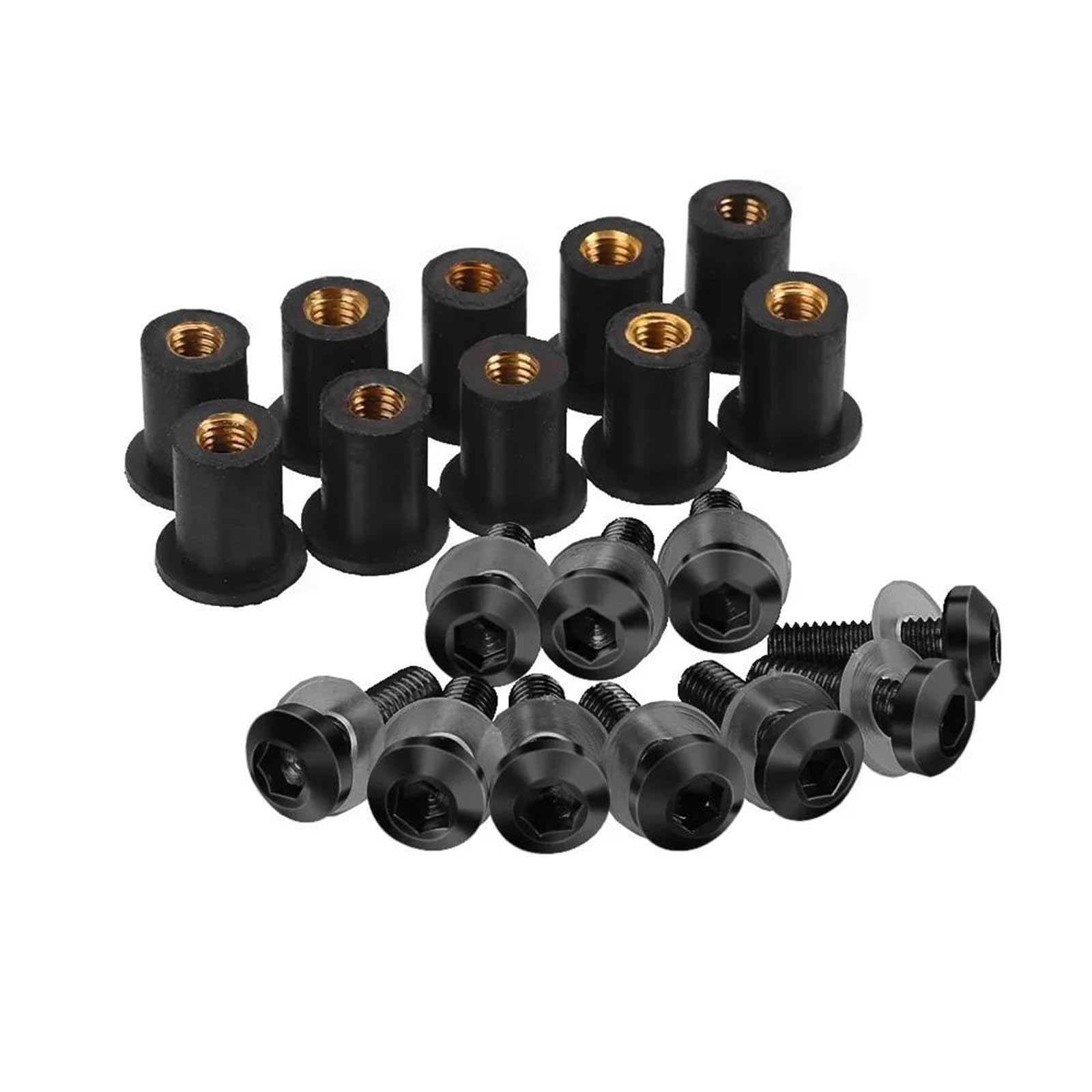 5mm 10PCS Windshield Bolts For CBR125R CBR150R CBR250R CBR300R CBR250RR CBR400R CBR500R CBR600F CBR650F CBR650R CNC Alloy(Black)
