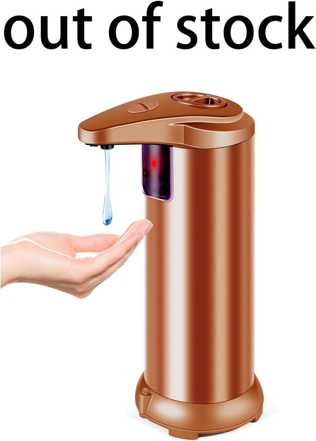 Soap Dispenser, 3 Gear Volume Adjustable Automatic Soap Dispenser, Stainless Steel Touchless Soap Dispenser Equipped Motion Sensor Waterproof Base, 300ML Dish Soap Dispenser for Kitchen and Bathroom