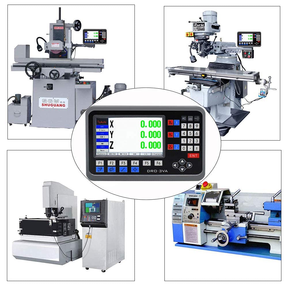 Kit display digitale a 3 assi Fasttobuy lettura digitale con scala lineare in vetro TTL di precisione 5um per tornio CNC macchina EMD