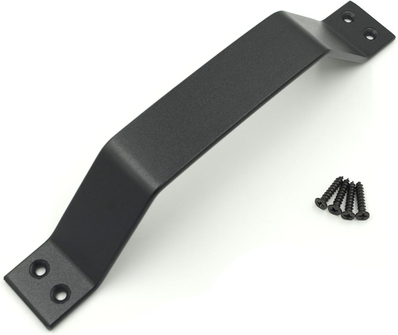 Black Barn Door Handle - 9 inch Rustic Door Pull Handle for Shed, Garage and Sliding Barn Doors - Powder Coated Finish - Premium Carbon Steel