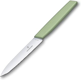 Victorinox Swiss Modern Stainless Steel Pairing Knife for Vegetable & Fruit Cutting, Straight Edge, 10 cm Moss, Swiss Made Price In India