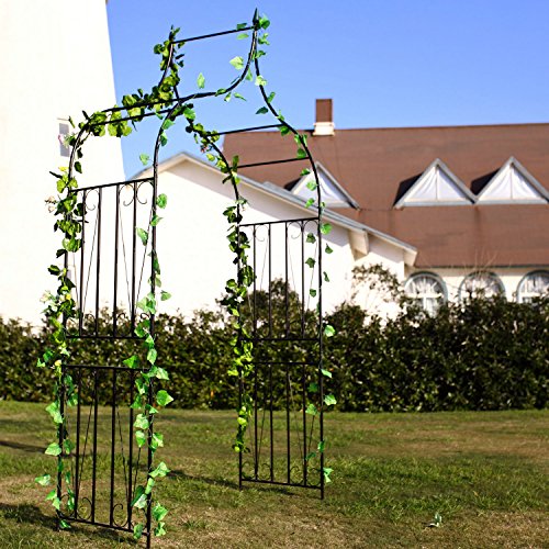 1. Go Gothic Steel Garden Arch, 8'8" High X 4'5" Wide, Garden Arbor For Various Climbing Plant, Outdoor Garden Lawn Backyard #TOP3