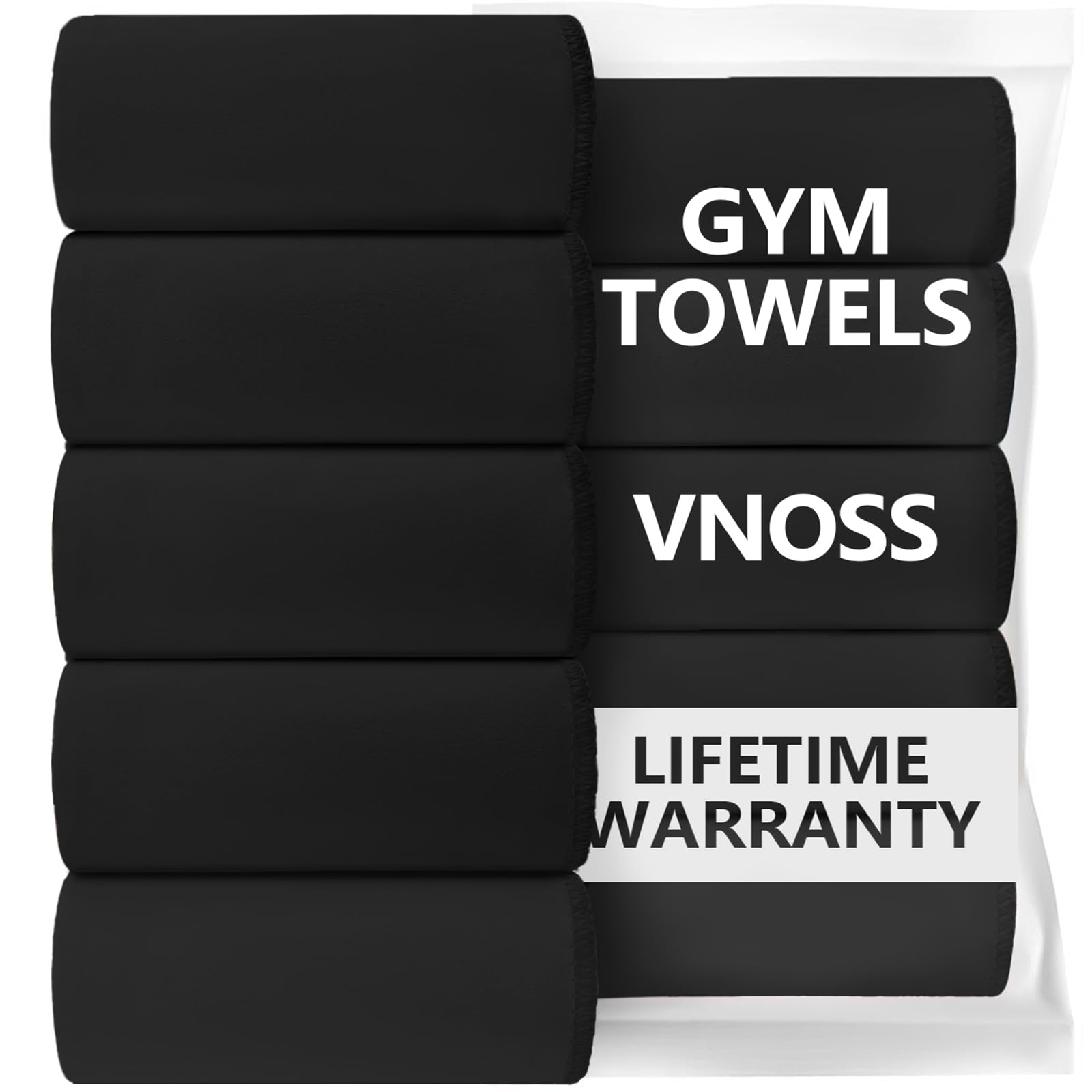 Vnoss 5-Pack Microfiber Gym Towels