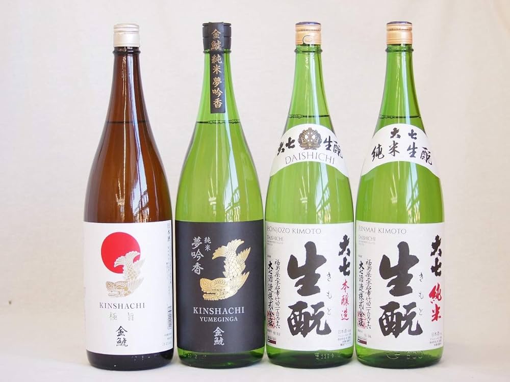 Amazon.co.jp: 特選日本酒セット 大七 金鯱 4本セット 大七生もと(純米