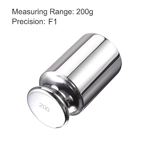 Miniatura 3 de uxcell Gram Calibration Peso 7.05oz F1 Acero inoxidable de precisión para balanzas digitales