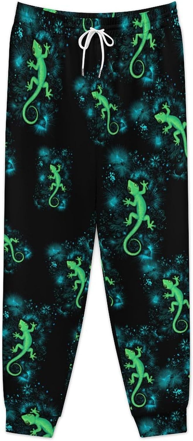 Funny Gecko Graphic Casual Men's Sweatpants Lounge Pant 4X-Large