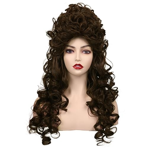 Long Curly Fluffy Dolly Cosplay Wig - Heat-Resistant Synthetic Black Wig For Halloween & Costumes