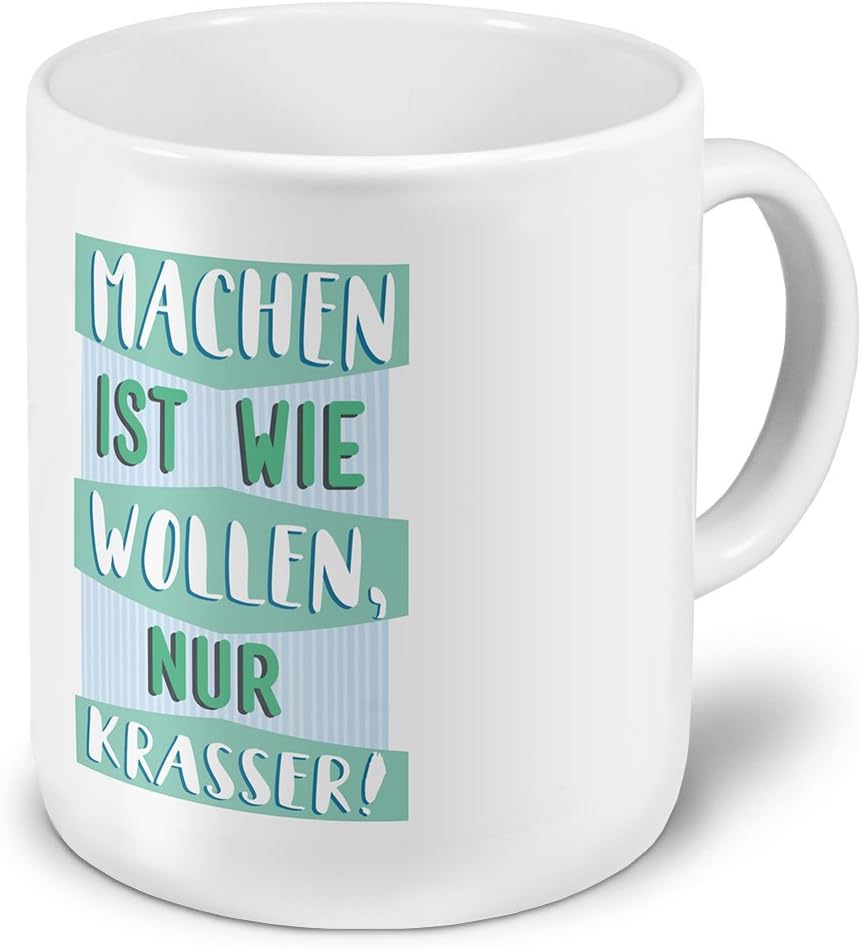 Printplanet Tasse 'Wyk Auf Föhr' – Motiv 'Keine Frau Ist Perfekt, Aber...', 325 Ml, Rosa Henkel – Spülmaschinenfest & Kratzfest