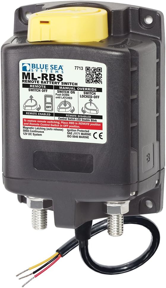 7713 ML-RBS Remote Battery Switch with Manual Control Auto-Release - 12V