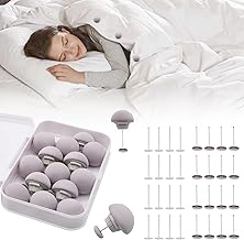 MQUPIN Quilt Fixing Clips,16 Pcs Duvet Cover Clips,Mushroom Round Fixing Clips with Buttons,Bedroom Duvet Fixing Holder Quilt Cover Pins with Box (Grey)