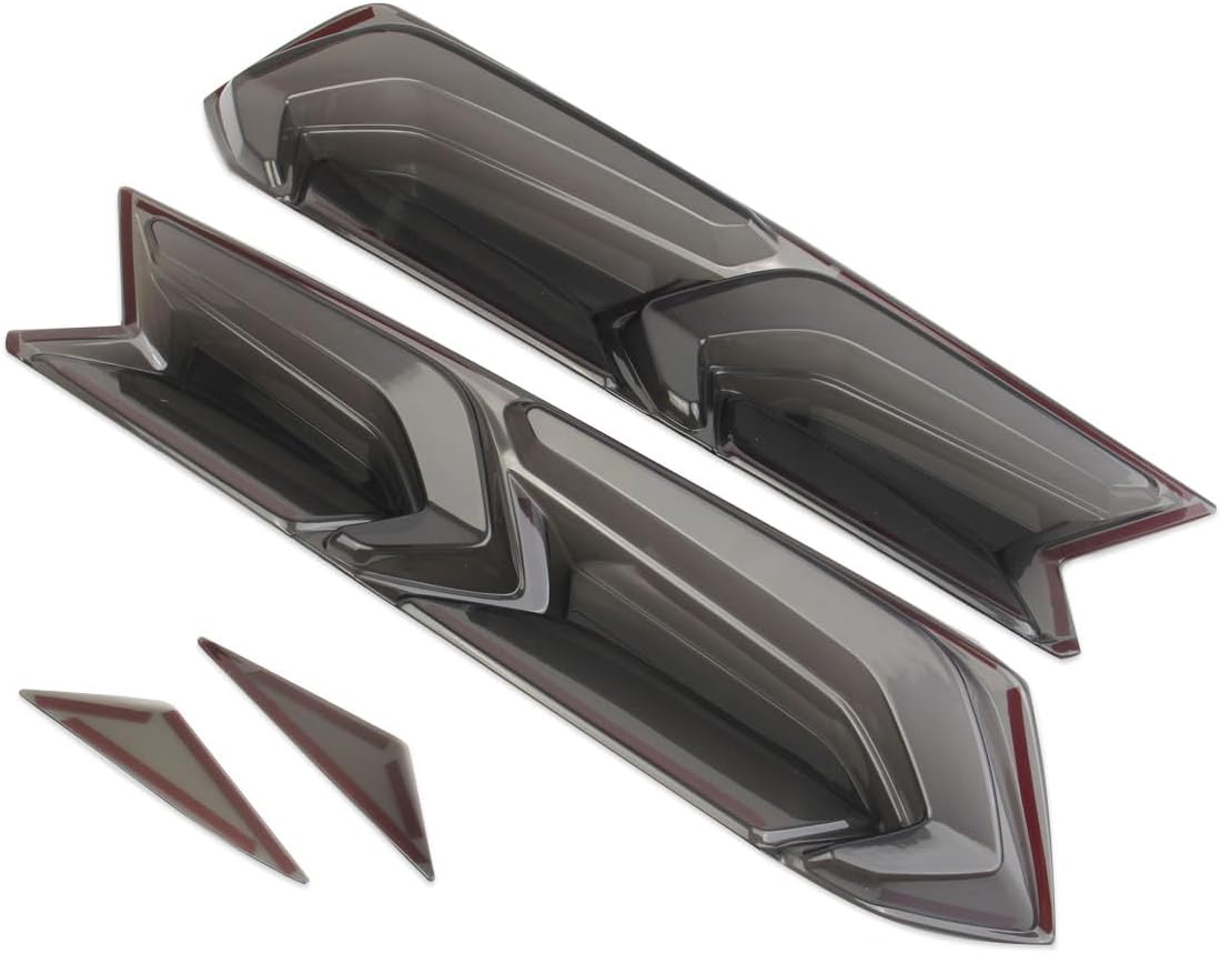 crosselec Transparent Black ABS Taillight Trim Rear Light Protection Cover for Chevrolet Corvette C8 Stingray/Z06/E-Ray 2020-2025