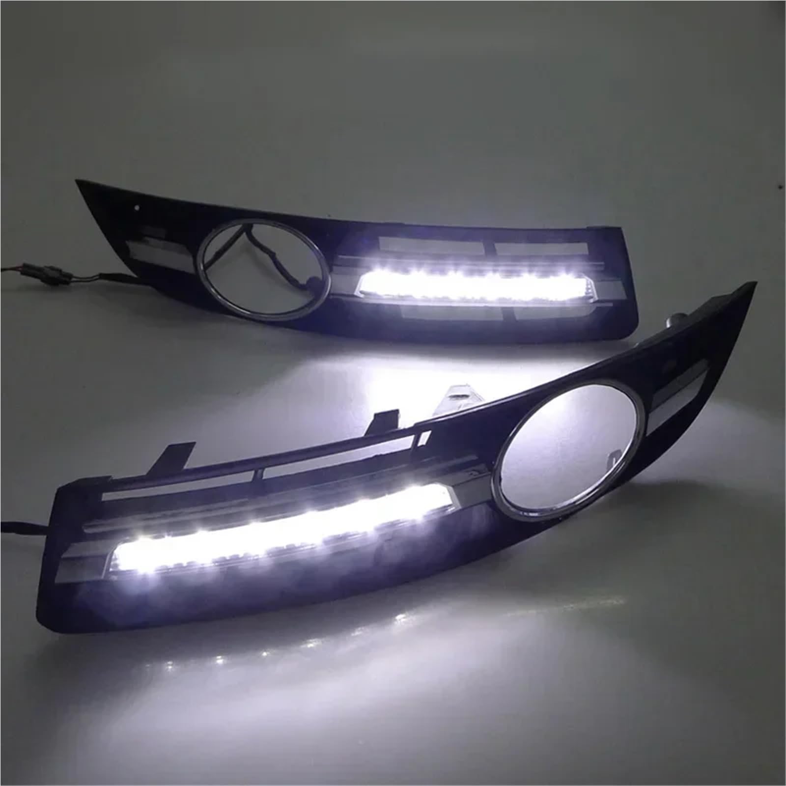 Generico Auto LED 12V Luci Diurne Indicatori Di Direzione Gialli Fari Marcia Diurna Lampada Guida Automatica Fendinebbia Per Passat B6 2007 2008 2009 Fari