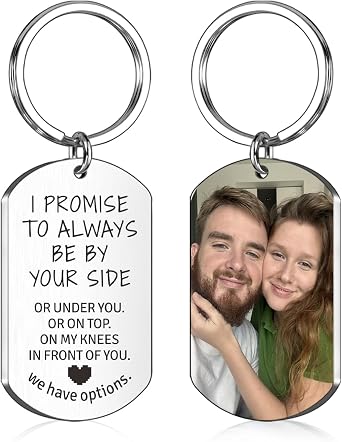 Perleddom Personalized Keychain Gifts for Husband Boyfriend Custom Gifts for Boyfriend Romantic Gift for Him First Fathers Day Gift for Husband from Wife Thoughtful Anniversary Keychain for Him